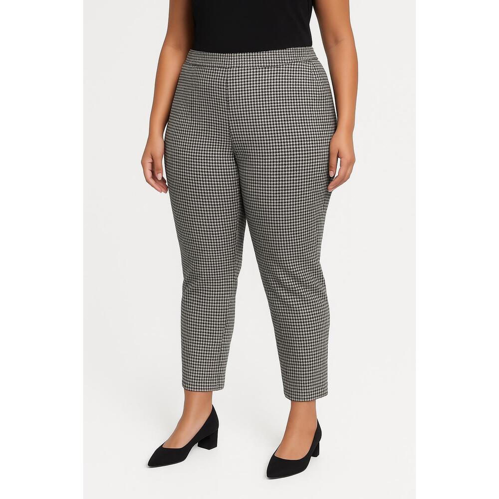 NWT A New Day Black White Stretchy‎ Checkered High Waisted Patterned Pants 18